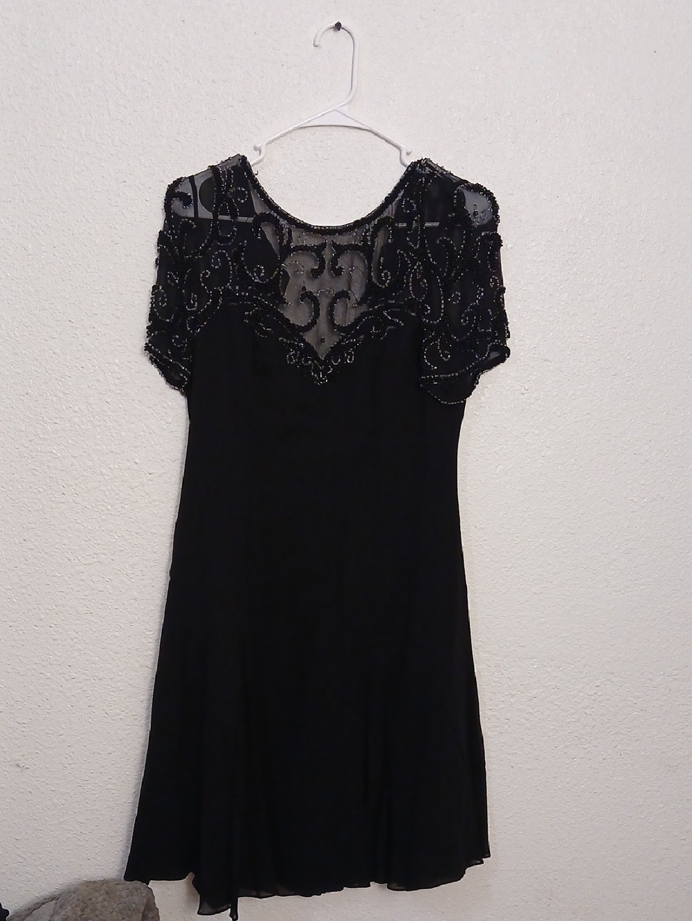 Niteline Black Beaded Midi Dress